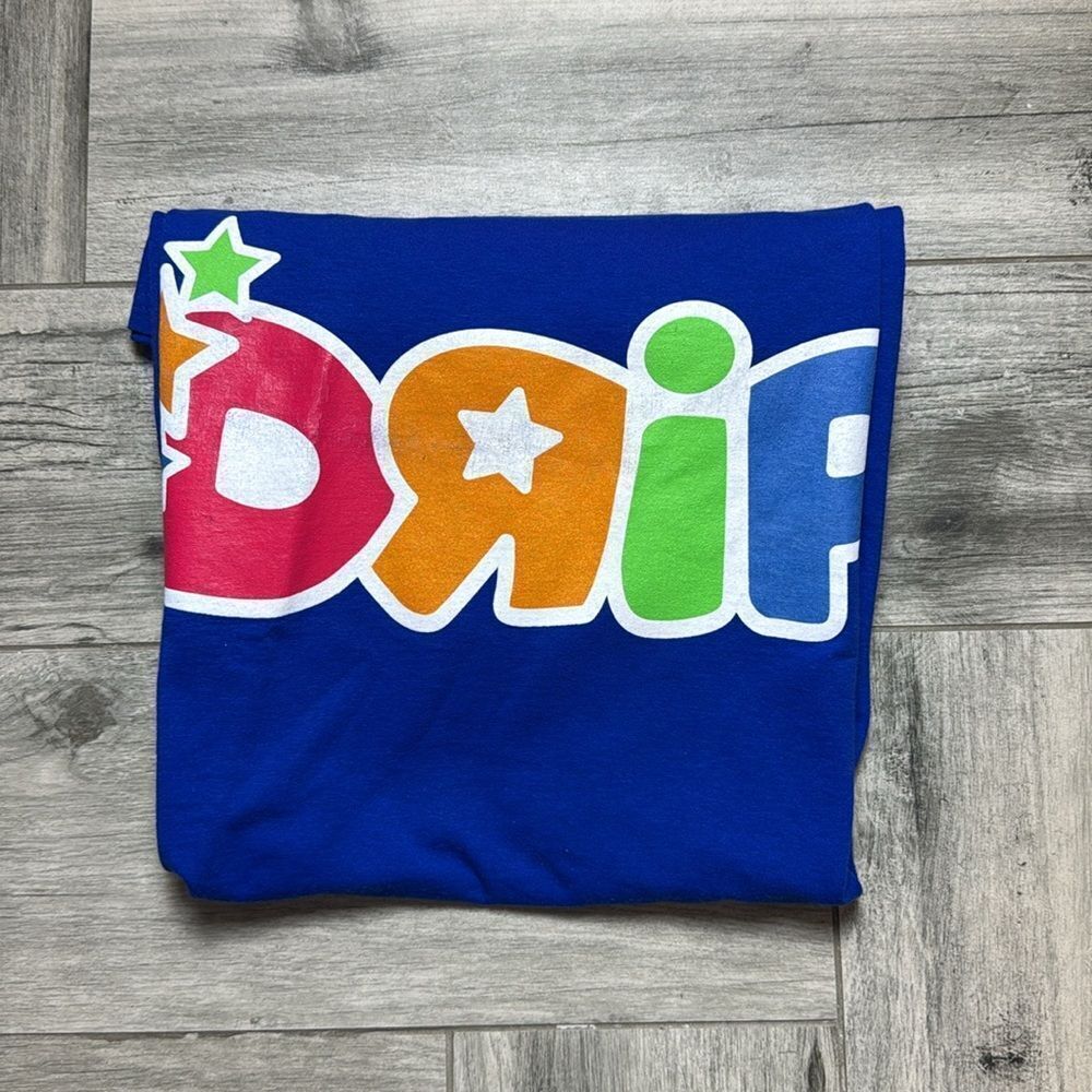 Imaginary Brand Mens Crewneck "DRIP" Short Sleeve T Shirt Royal Blue XL